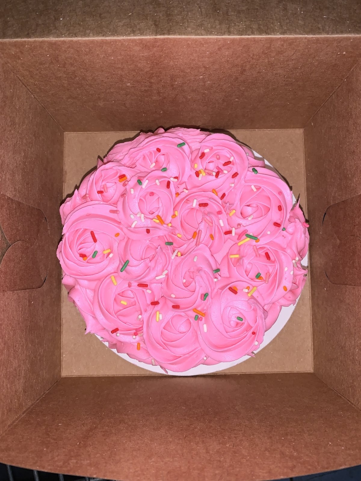 Pink rosette cake