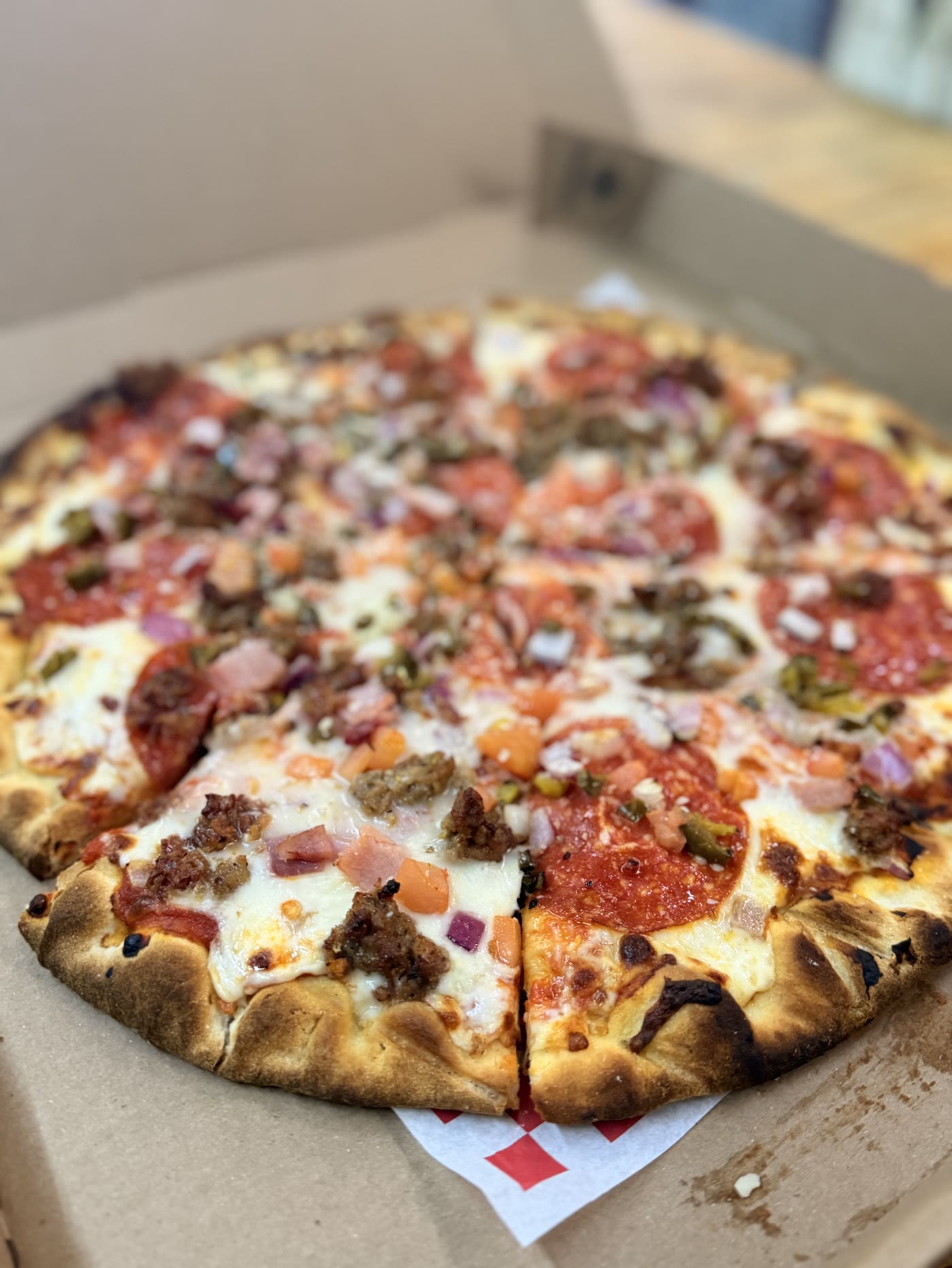Wood-fired pizza